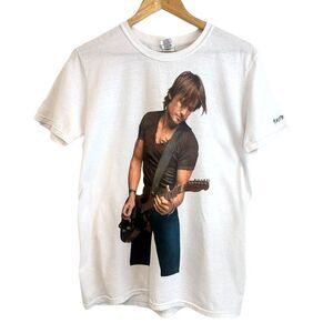 Keith Urban Light The Fuse White 100% Cotton Concert T-Shirt Size Medium